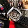 Aufregende Armbanduhr Elegance Armbanduhren RM Watch RM11-03 NT Factory Soul Work Schweizer Automatikwerk Saphirspiegel Importiertes Gummiarmband