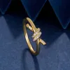 Band Ringen 7ij3 Sier Diamond Love Vergulde Sieraden voor Vrouwen Bruiloft met Doos Designer Ring H24227