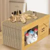 Scratchers Cat Scratcher Box Heavy Duty Scratch Pad Cardboard Cat Scratcher Ruim kitten krabben lounge bed stevig kattenhuis en kat