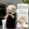 Wide Brim Hats Womens Summer Soft Cotton Bucket Hat Outdoor Adjustable Bow Foldable Fisherman Beach Sun Cap With Panama K0Z2