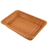 Dinnerware Sets Wicker Storage Basket Natural Woven Wooden Bread Fruit Sundries Container Decorative Rattan Bowls For Kitchen