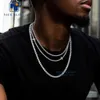 Özel hip hop takı moda altın kaplama VVS elmas buzlu takı tenis zinciri erkekler için