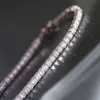 Supera il test del diamante da 2 mm a 5 mm di larghezza, catena per bracciale tennis con diamanti in moissanite, placcato in oro placcato oro libero