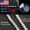 USA Stock Fine Jewelry Hip Hop 925 Sterling Silver VVS Moissanite Diamond Classic Collana a catena da tennis per uomo donna