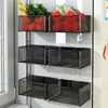 Household Wall Hanging Basket Kitchen Magnetic Attraction Storage Rack Refrigerator Shelf Living Room Summary Holder 240223