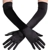 Five Fingers Gloves Women Stain 53CM Long Sexy Gothic Lolita Evening Party Hand Warmer 1920s For Cosplay Costume Opera Cocktail2821