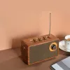 Alto-falantes A23 Classical Retro FM Radio Receiver Portátil Bluetooth Speaker Estéreo Music Player Suporte TF Cartão U Disk AUX USB Recarregável