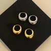 Tasarımcı Küpeler Lüks Tasarımcı Küpe Sterlling Gümüş Hoop Saplama 18K Altın Fırçalı Altın Renk Çember Küpe Kadınlar için Parti Düğünleri Takı