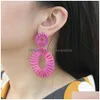 Autre déclaration Boucles d'oreilles en raphia Boho Drop Dangle pour femmes Boucle d'oreille de mode à la main Bohème Cadeau Bijoux Drop Livraison Bijoux Collier Dhdck