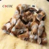 Fur Genuine real natural fox Fur Coat women fashional silver fox Fur Jacket winter Crystal fur waistcoats