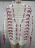 Kadın Sweaters Kadın Örgü Sweater Sonbahar Kış Kışlı Kontrast Renk Kazak Sıcak Sweater Uzun Kollu Müret