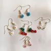 Orecchini pendenti Dvacaman carino colorato trasparente acrilico con perline fiore goccia per donne ragazze Boho estate gioielli fai da te regali