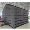 wholesale 10x10x4.2mH (33x33x14ft) Géant Personnalisé Portable Noir Gonflable Discothèque Cube Party Bar Tente Éclairage Night Club Pour Disco Événement De Mariage avec ventilateur