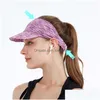 Chapeaux d'extérieur Al-Yoga Sports Sunsn Hat Femmes Courir en plein air Tennis Open Top Parasol Respirant Cyclisme Canard Langue Drop Livraison Spo Dhvf0