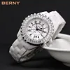 Berny White Ceramic Women Watches Waterproof Luxury Japan Quartz Relogio Feminino gåva till jul nyår 2316L239L