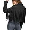 Kurtki damskie Tassel Jacket Coats Women skórzana motocykl motocyklowy faux zamszowy moda moto