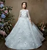 vestidos de primera comunion 2024 pentelei 2338 Fully Lace Baby Kids First Communion Dress for Little Girls Long Flower Girl Gown 3/4 Long Sleeves Sweep Train