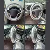 Steering Wheel Covers 100Pcs Car Interior Accessoreis Disposable Transparent Vehicle Cover Protector With Elastic Trims LX0E