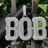 VOAINO письмо первоначальный кулон ювелирные изделия в стиле хип-хоп стерлингового серебра 925 пробы мужской кулон из муассанита на заказ
