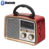 Spieler Vintage AM/FM/SW-Radio mit Licht Heimradio Tragbarer drahtloser Bluetooth-Audio-TF-Karte USB-Flash-Disk-MP3-Player