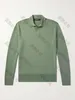 Designer herenpoloshirt Loro Piano Aspen wollen poloshirt met lange mouwen Mode herfst- en wintertops