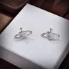 Pearl Stud for Women Earrings Viviane Luxury Fashion Designer Jewelry Gold Earings Metal Earring Cjeweler Westwood Woman 834