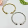 DY Twisted Open Design Bracciale Diamond Fashion Romantico Lusso Coppia Anniversario Compleanno Gioielli Regalo Portagioie popolare europeo e americano