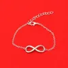 Nouveautés mode coréenne Simple métal 8 Infinity bracelets à breloques pour femme hommes bijoux Style d'été Beach202a