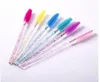 Colorful Disposable 50 Pcs/Pack Crystal Eyelash Makeup Brush Diamond Handle Mascara Wands Eyelash Extension Tool