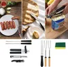 Portable Camping Kitchen Utensil,Outdoor Barbecue Tool Set-34 Piece Cookware Kit,Stainless Steel Cooking and Grilling Utensil,Perfect for Travel, Picnics, RVs,