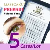 Eyelashes 5cases/lot Sell beautiful 816mm & mix length faux mink fluffy eyelashes vendor c/d curl false korean synthetic eye lash cases