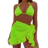 Kobietowe stroje kąpielowe Summer Beach Doman Bikini Cover-Ups Wrap Sarong Ladies 2024 Seksowne spódnice 6 Kolorowe okładka kąpielowa spódnica