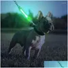 Collari per cani Guinzagli Collari per cani Anti smarrimento Collare luminoso di sicurezza Avvertimento impermeabile Led Lampeggiante Striscia luminosa Etichetta Pettorina per animali Arnes Pa Dhlmg