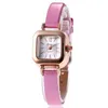 Fashon Square Womens Watches Quartz Ladies Watch Comfortable Leather Strap Wristwatches Multicolour Choice265n