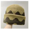 Berretti Cappelli lavorati a maglia ondulati carini per le donne Autunno e inverno Calore per il tempo libero all'aperto Cappello impilabile Coreano Versatile Show Face Berretti