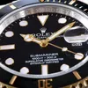 Relógio masculino 41mm mostrador preto automático mecânico 126613 moda estilo clássico 18ct ouro à prova d' água relógios de pulso cristal azul caixa original