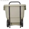 Shopping Carts 15 gallon resin rolling lawn and multifunctional cart portable shopping cart with retractable handle Q240227