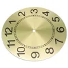Relógios de parede Peças de reposição Relógio Dial Face 243mm 9.5 polegadas Algarismos Árabes para DIY Fundo Dourado