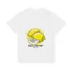 Designer T Shirts For Women 2024 Summer New Lemon Print Casual Round Neck Loose Cotton T-shirt Short Sleeved Top 240227