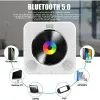 Player Qoosea Portable Bluetooth Desktop CD Player для дома с динамиками Timer Builtin Hifi с ЖК -экраном дисплея Boombox FM Radio