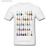 Herr t-shirts älskar gitarr t-shirt män olika gitarrer t shirt musik älskare rolig tshirt swag kläder anpassade sommar coolaste svart streetwear t240227