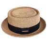 Berets Straw Hat Fedora British with Bow Sunhat Panama na zajęcia na świeżym powietrzu