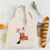 Einkaufstaschen Hello Fall Girls Print Shouder Bag Kürbis Thanksgiving Halloween Canvas Tote Ästhetik Herbst Festliches Geschenk für Sie