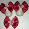 Outdoor Handmade Bow Luxury Rhinestones Baby Girl Shoes Hairband First Walker Sparkle Bling Crystals Princess Shoes Shower Gift