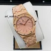 Coleção de relógios de pulso populares Relógio de pulso AP Watch Royal Oak Series Watch Womens Watch 33mm de diâmetro Quartz Movement Precision Steel Platinum Rose Gold Leisure Fem