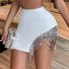 Kvinnors badkläder pareo strandklänning för kvinnor 2024 kläder sommarkänsla diamant kjol fast spandex kaftan tunika bikini täcker baddräkt