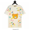 22SS Högkvalitativ ananas Mens T-shirt kvinnor Cat Casual Tees Kort ärm Hip Hop Tops Tee Punk Print Loves Loves Summer Skateboard Bear