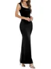 Casual Dresses Women Summer Slip Long Dress Cap Sleeve Square Neck Maxi Bodycon Fishtail Party Club