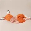 セット新生児写真服をセットかわいいキツネのかぎ針編み帽子+パンツ2pcs/set studio baby photo propアクセサリー幼児撮影漫画衣装