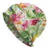 Berretti Fiori luminosi Cappelli a cuffia Berretto floreale hawaiano tropicale Cappello lavorato a maglia personalizzato Berretti elastici termici per sport all'aria aperta per adulti